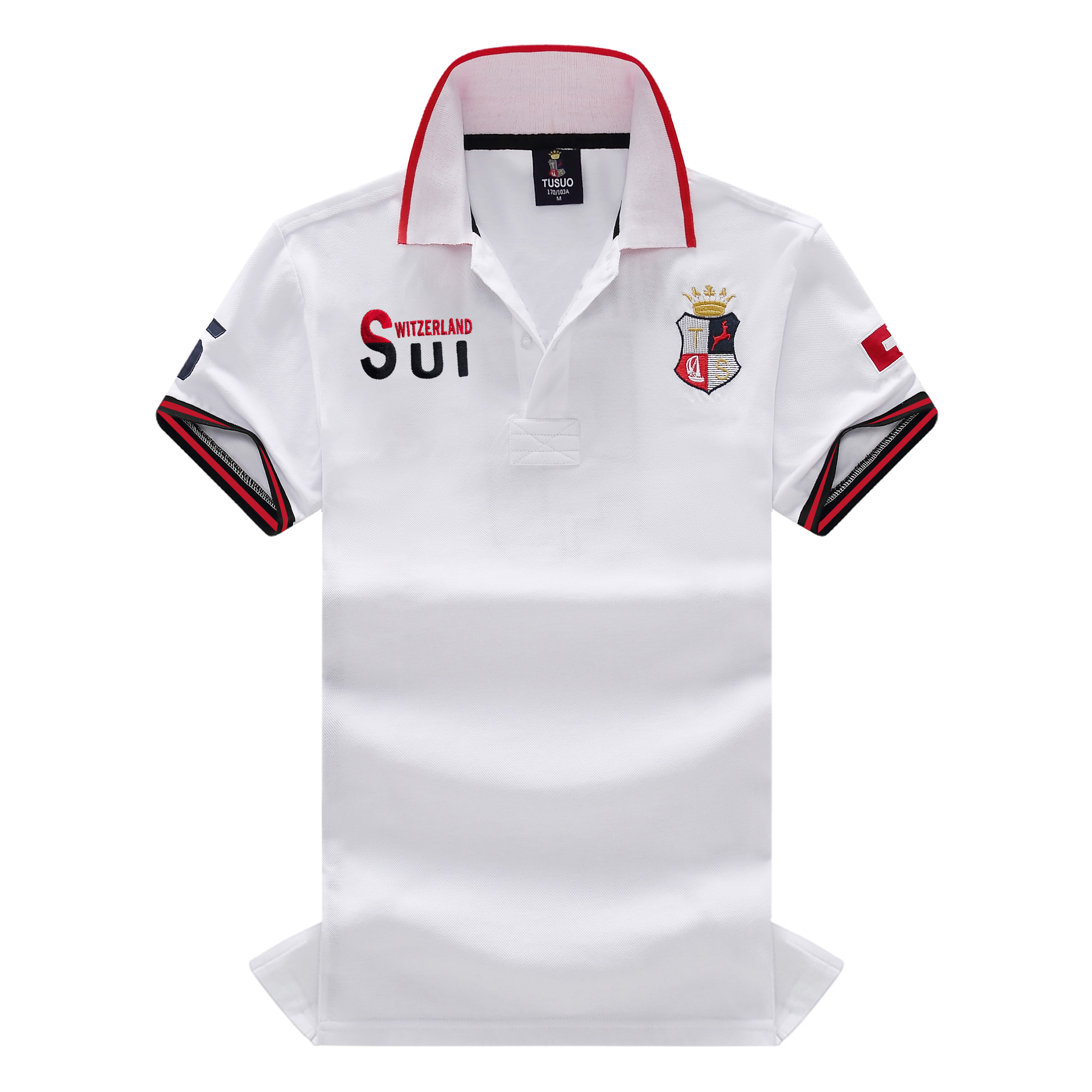 Embroidery Cotton Shirt - Men's Polo Shirt Classic Switzerland Popular