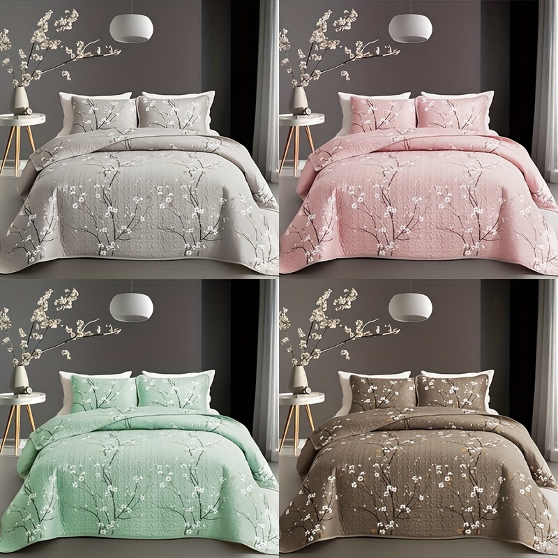 Embroidery Quilt Cover - us2/3pcs Multicolour Tree Branch Plum Blossom