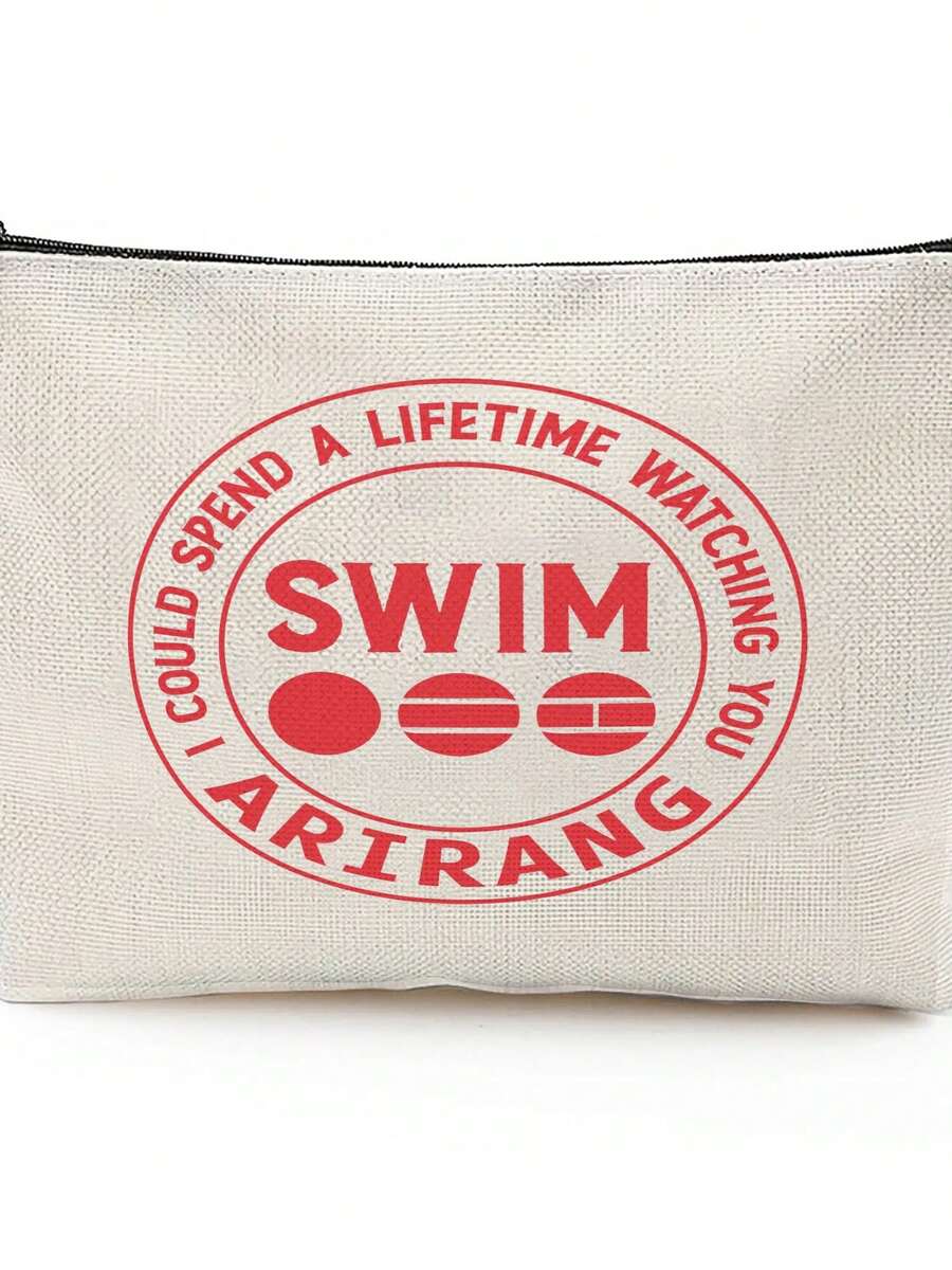 Embroidery Logo - Red Swim Arirang Stamp Logo Canvas