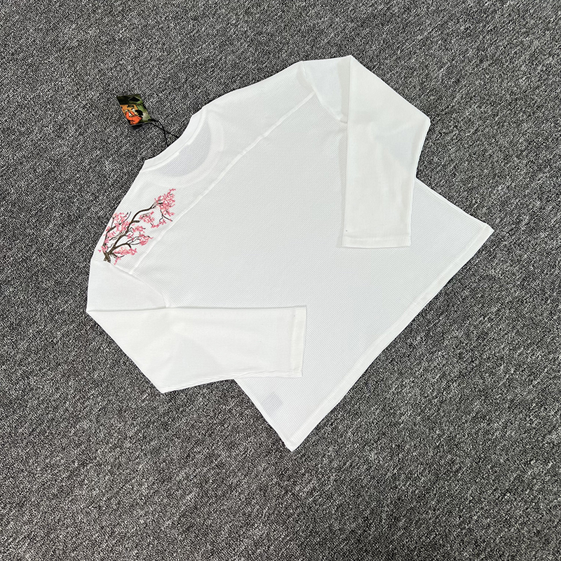 Embroidery Cotton Shirt - 26ss DERSCHUTZE Long Sleeved White Waffle
