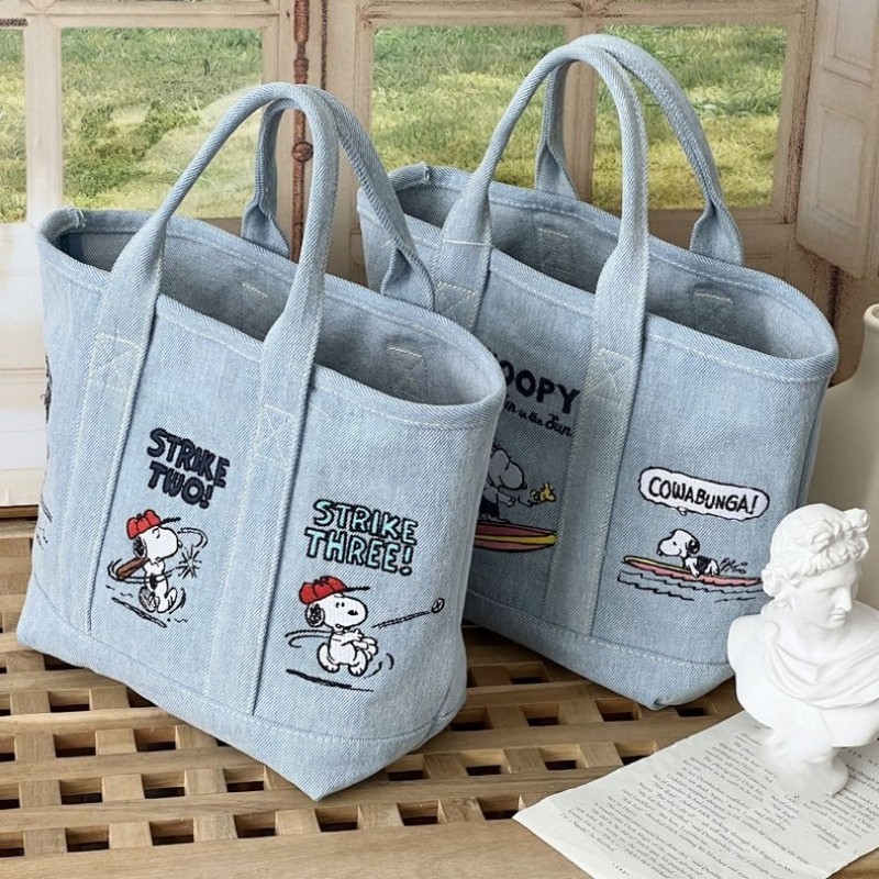 Embroidery Xmas - Snoopy Canvas Bag Cute Embroidered Shoulder