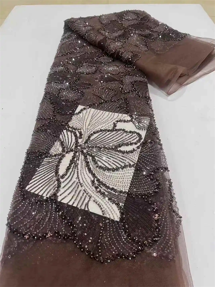 Embroidery Net Fabric - Nigerian Beaded Embroidery Lace 2026 High