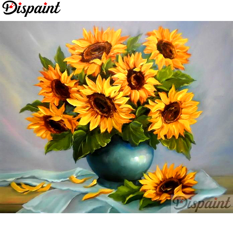 Dispaint Full Square/Round Dri - Embroidery Yellow Flower 리뷰 및 가격