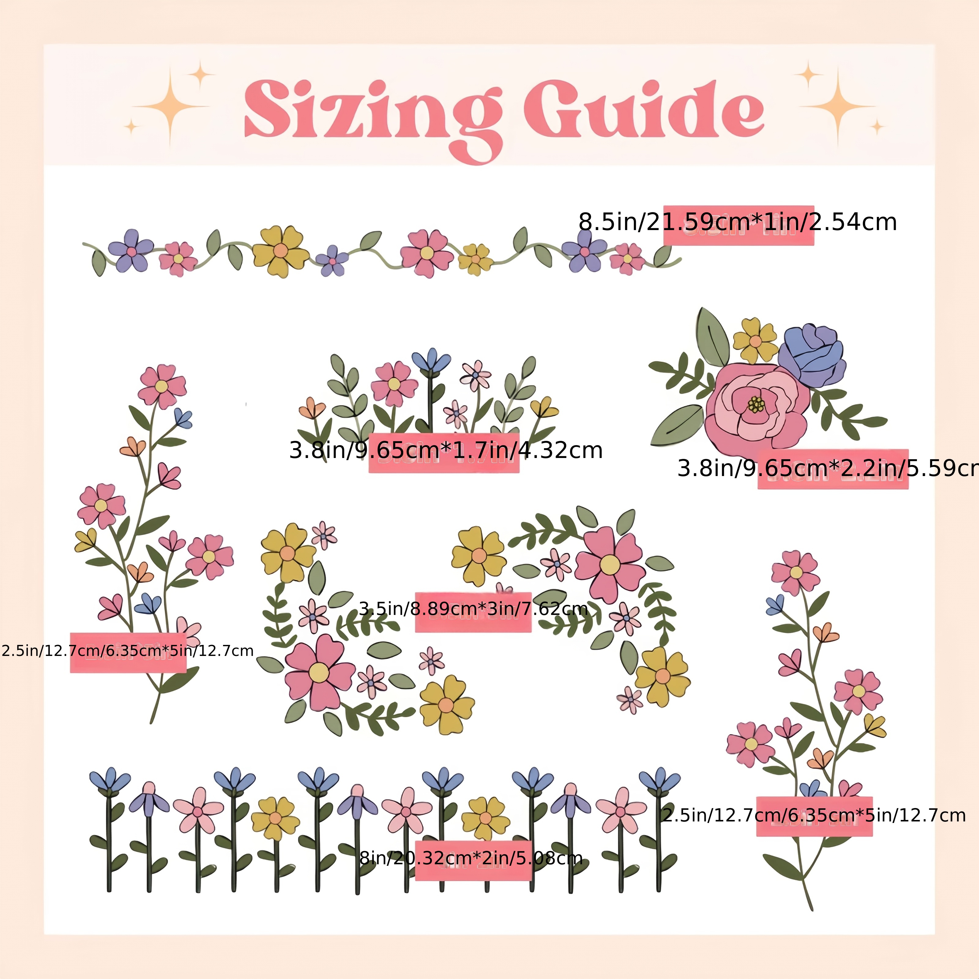 1 Set of 8pcs Colorful Graphic - Embroidery Web 리뷰 및 가격