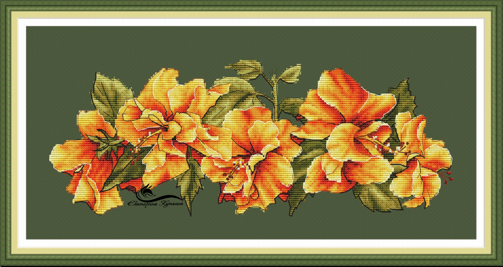 Cross stitch Kit 14CT Canvas C - Embroidery Yellow Flower 리뷰 및 가격