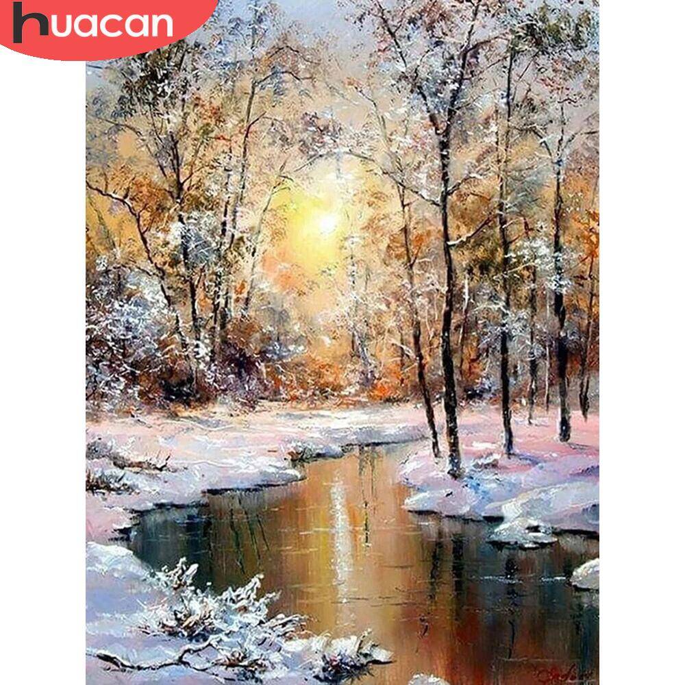 HUACAN Diamond Painting Winter - Embroidery Xmas 리뷰 및 가격