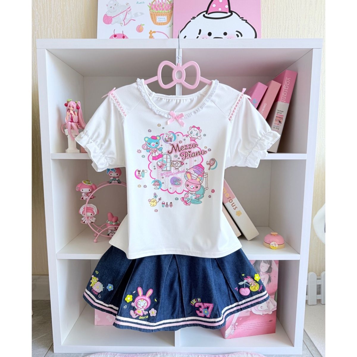 Japanese Sweet Skirt Sets Summ - Embroidery Cotton Shirt 리뷰 및 가격