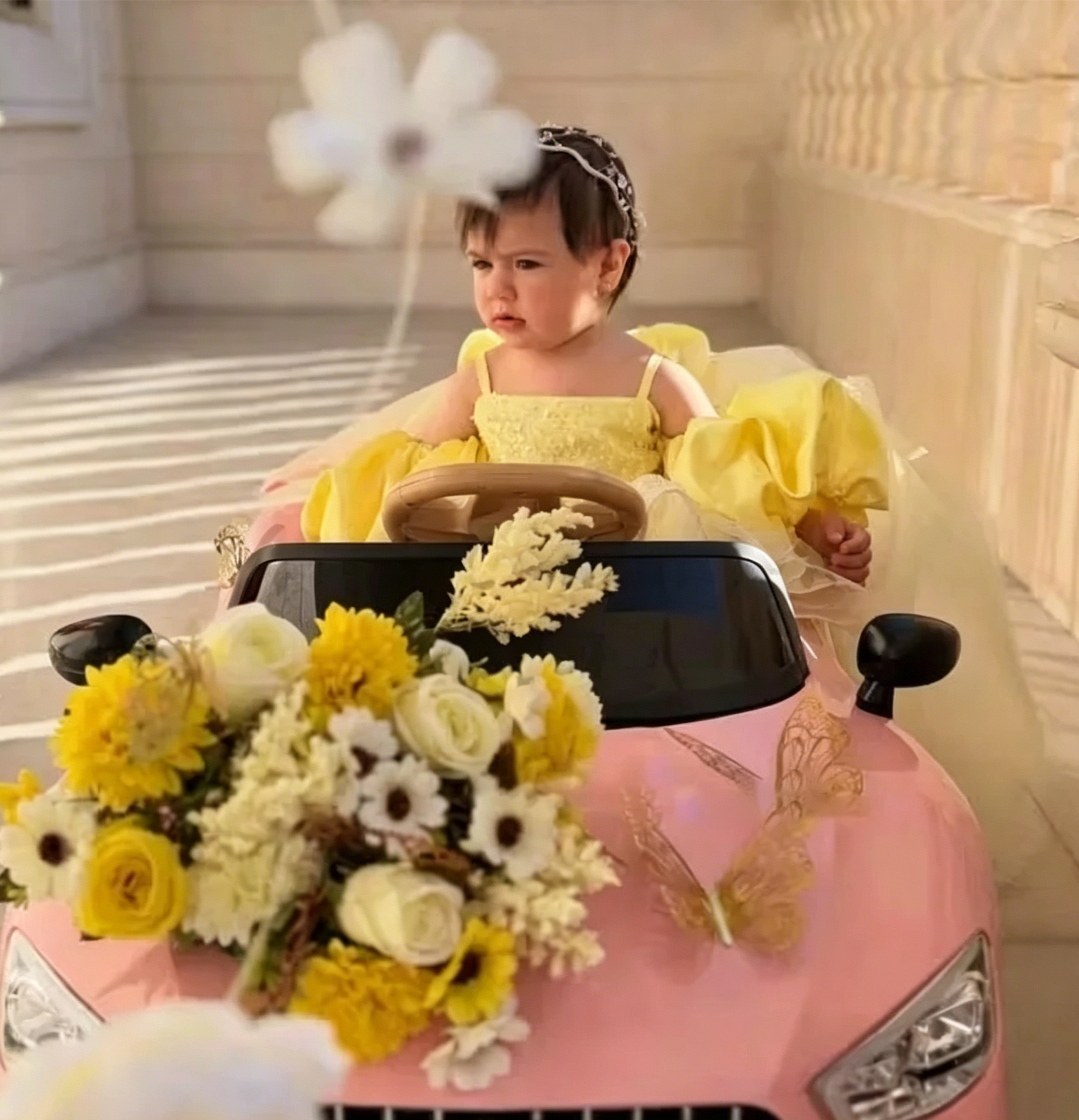 Cute Yellow Flower Girl Dresse - Embroidery Yellow Flower 리뷰 및 가격