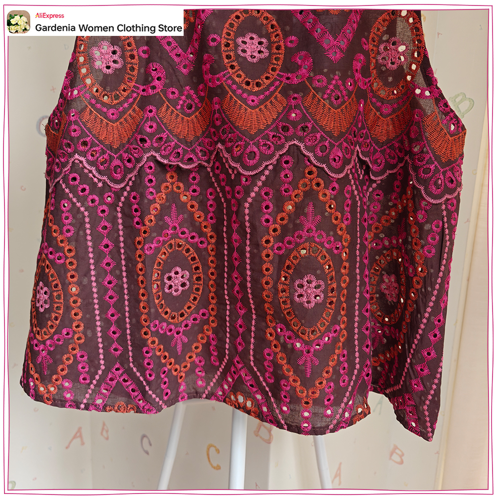 Elegant Women Embroidered Eyel - Embroidery Eyelet 리뷰 및 가격