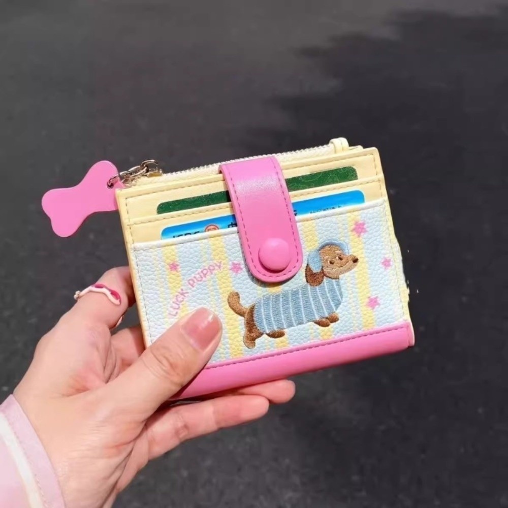 Ins Dachshund Embroidery Short - Embroidery Wallet 리뷰 및 가격