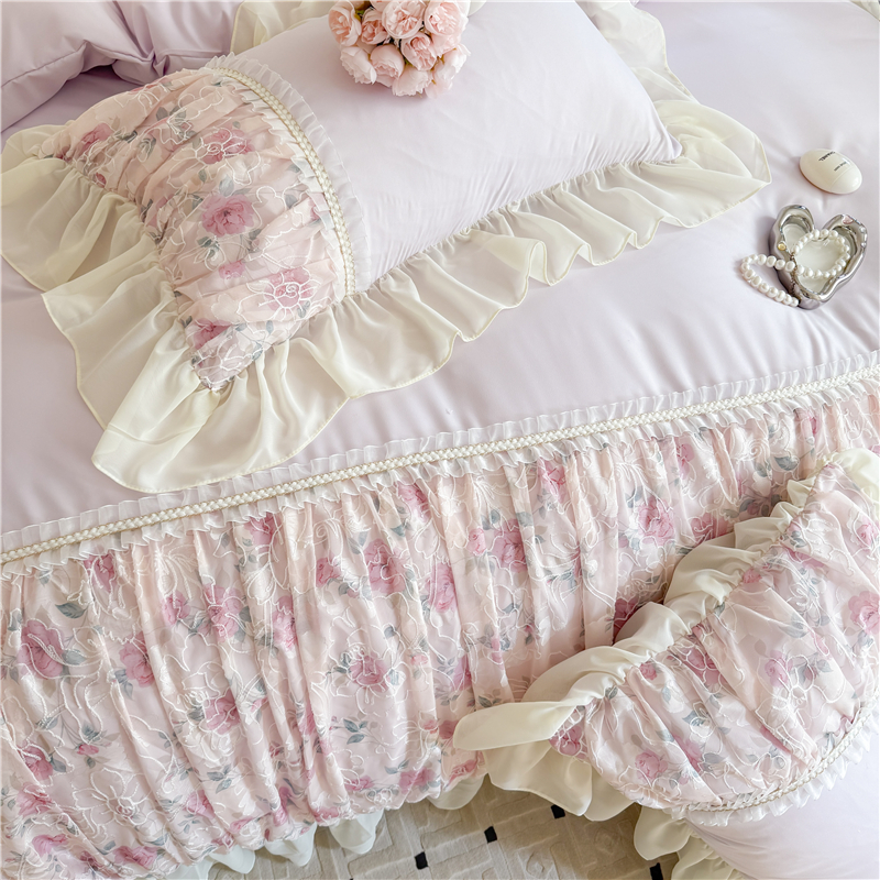 Princess Style Duvet Cover Set - Embroidery Quilt Cover 리뷰 및 가격