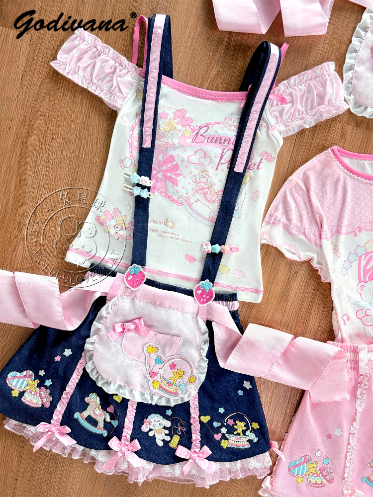 Lolita Daughters Clothes Cute  - Embroidery Cotton Shirt 리뷰 및 가격