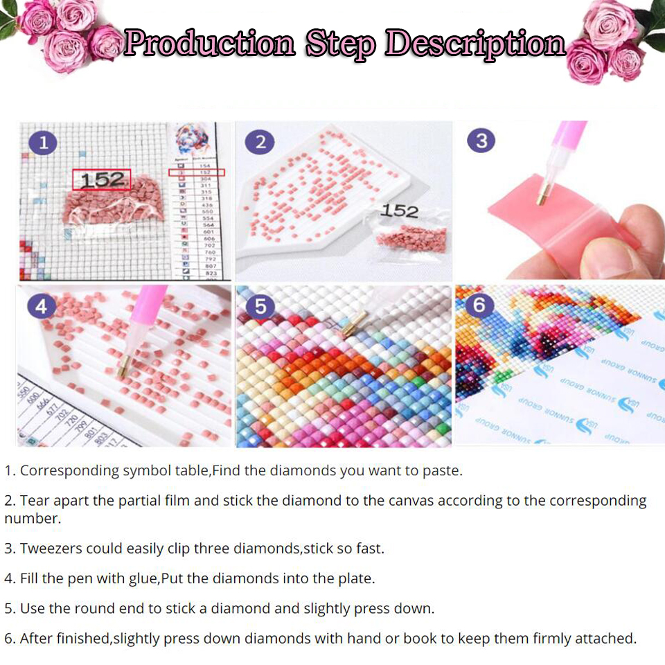 Full Square Round DIY Diamond  - Embroidery Yellow Flower 리뷰 및 가격