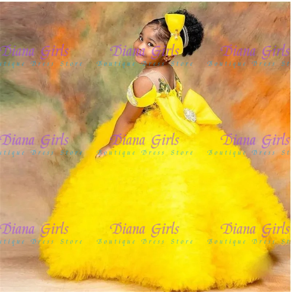 Lovely Yellow Flower Girls Dre - Embroidery Yellow Flower 리뷰 및 가격
