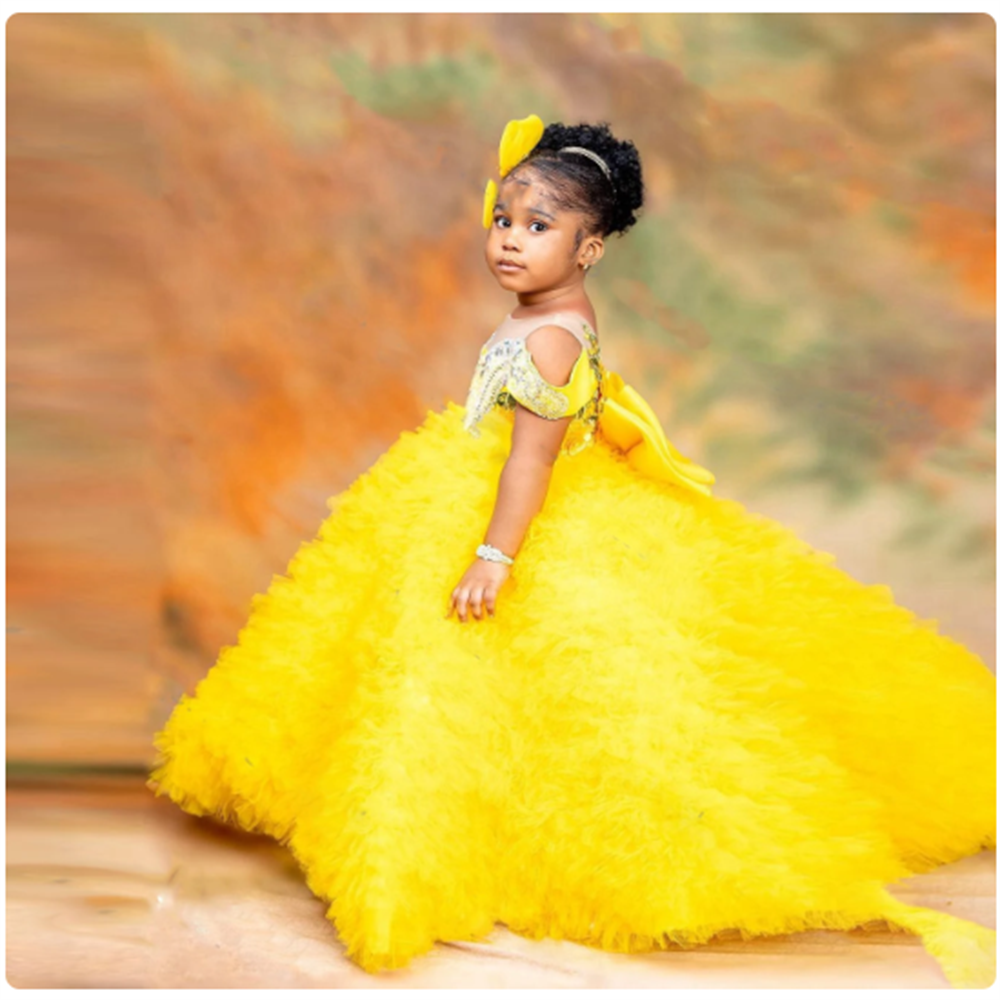 Lovely Yellow Flower Girls Dre - Embroidery Yellow Flower 리뷰 및 가격