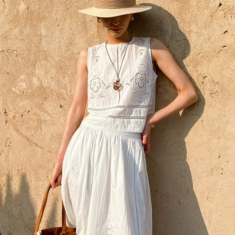 French Designer Boho White Cot - Embroidery Eyelet 리뷰 및 가격