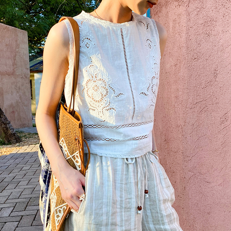 French Designer Boho White Cot - Embroidery Eyelet 리뷰 및 가격