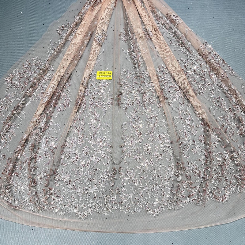 10 Yards Champagne Fadhion Des - Embroidery Net Fabric 리뷰 및 가격