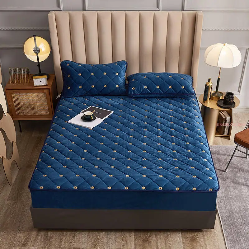 Embroidery Mattress Cover Thic - Embroidery Quilt Cover 리뷰 및 가격