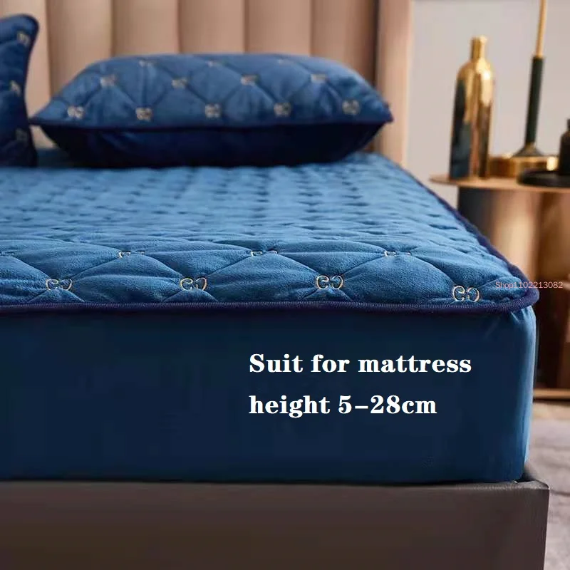 Embroidery Mattress Cover Thic - Embroidery Quilt Cover 리뷰 및 가격