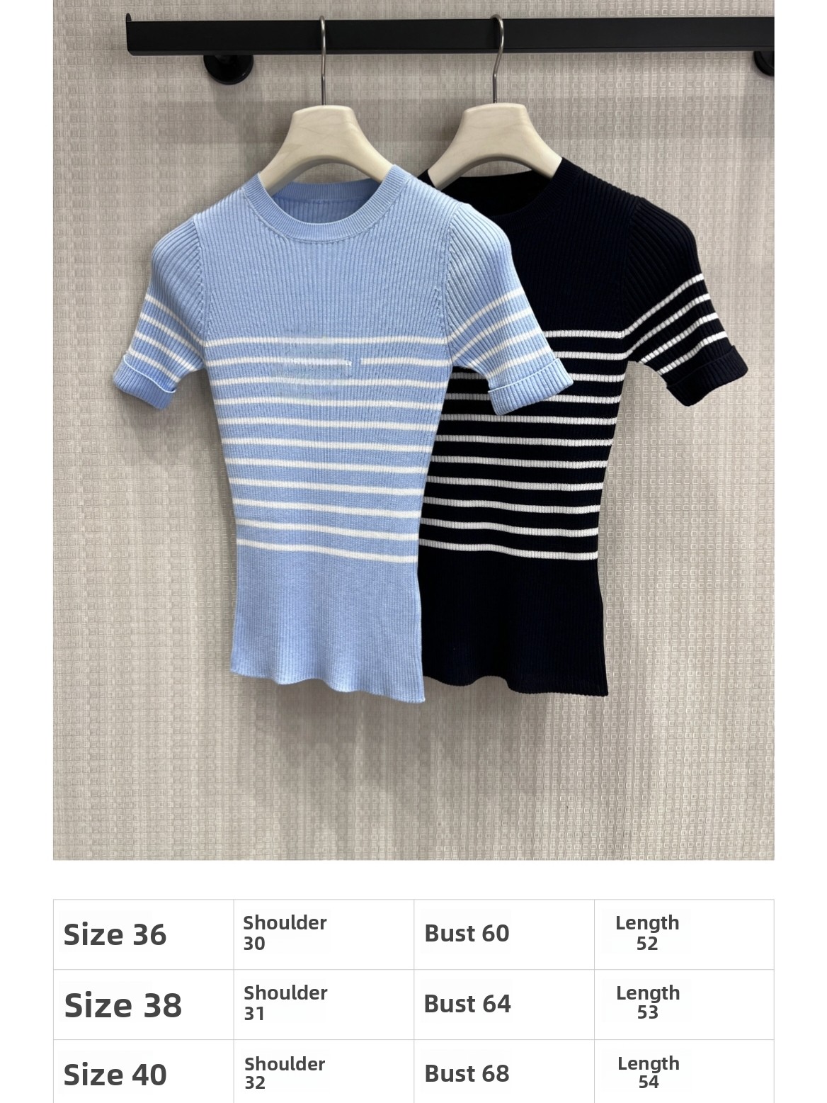 Slim Fit Short Sleeve Knitted  - Embroidery Logo 리뷰 및 가격