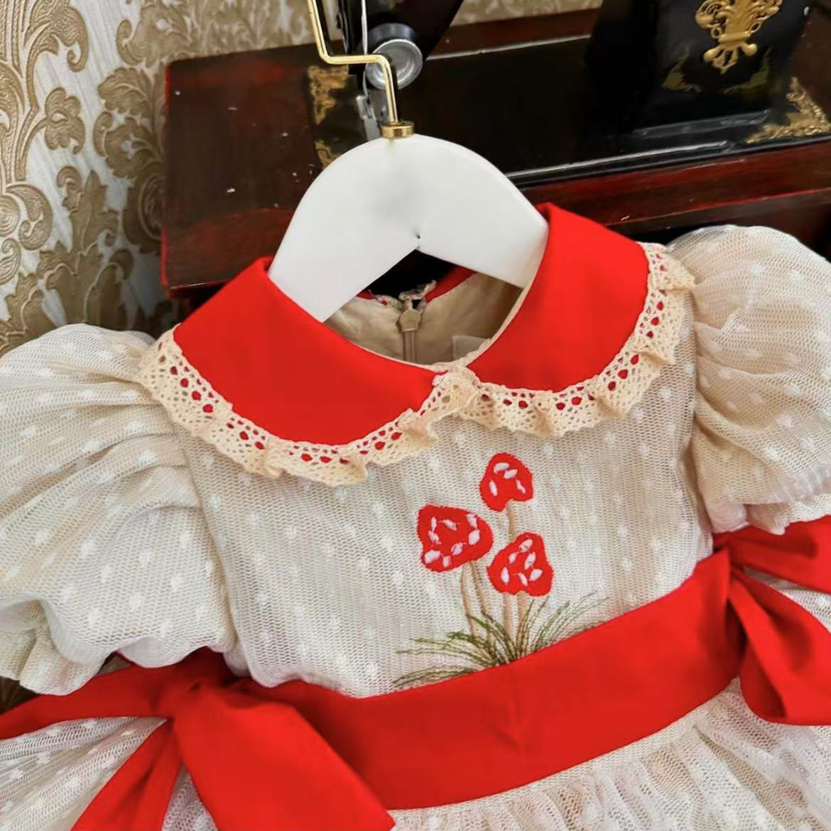 Baby Girl Summer Strawberry Em - Embroidery Net Dress 리뷰 및 가격