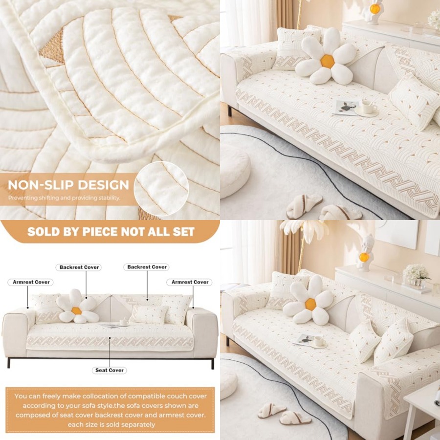 Solid Color Cotton Quilted Sof - Embroidery Quilt Cover 리뷰 및 가격