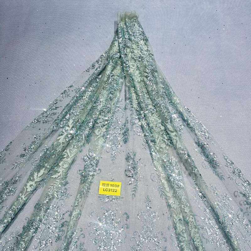 10 Yards Green Tull Hot Sale F - Embroidery Net Fabric 리뷰 및 가격