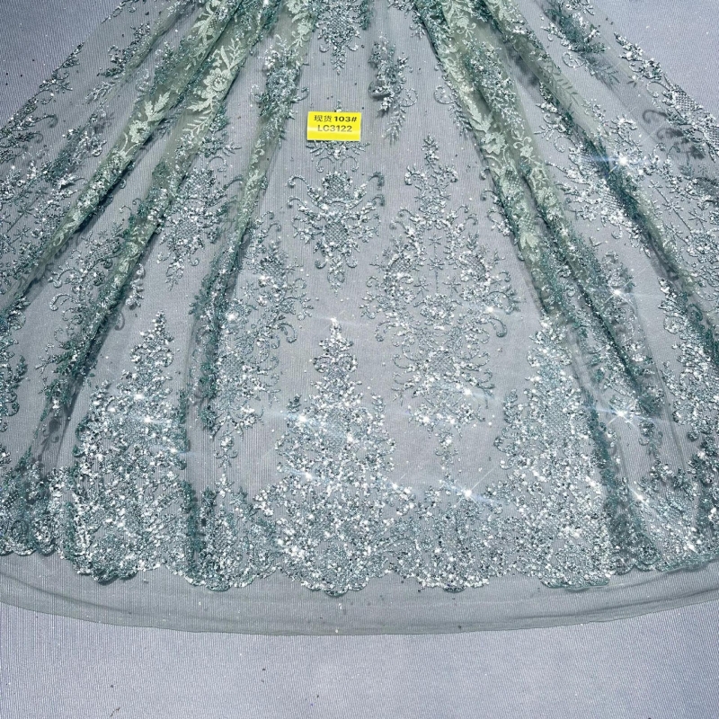 10 Yards Green Tull Hot Sale F - Embroidery Net Fabric 리뷰 및 가격