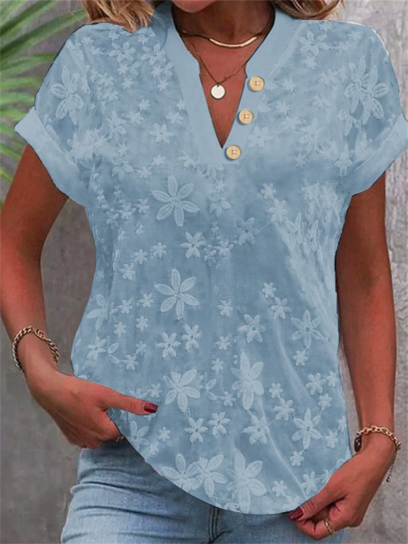 Cropped Shirt White Lace Blous - Embroidery Eyelet 리뷰 및 가격