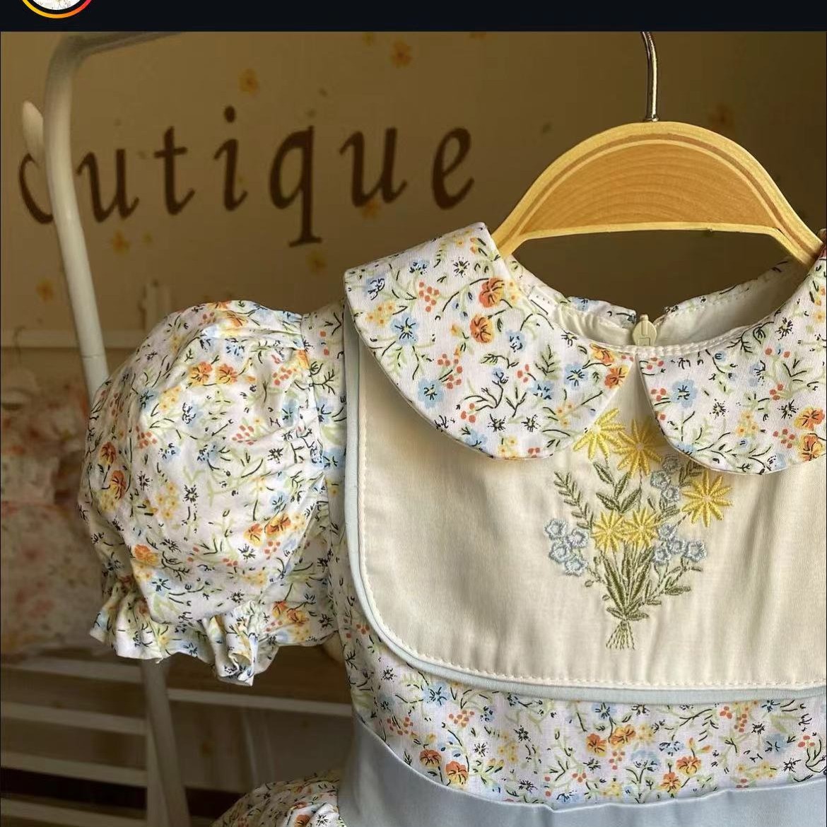 0-12Y Baby Girl Summer Flower  - Embroidery Yellow Flower 리뷰 및 가격