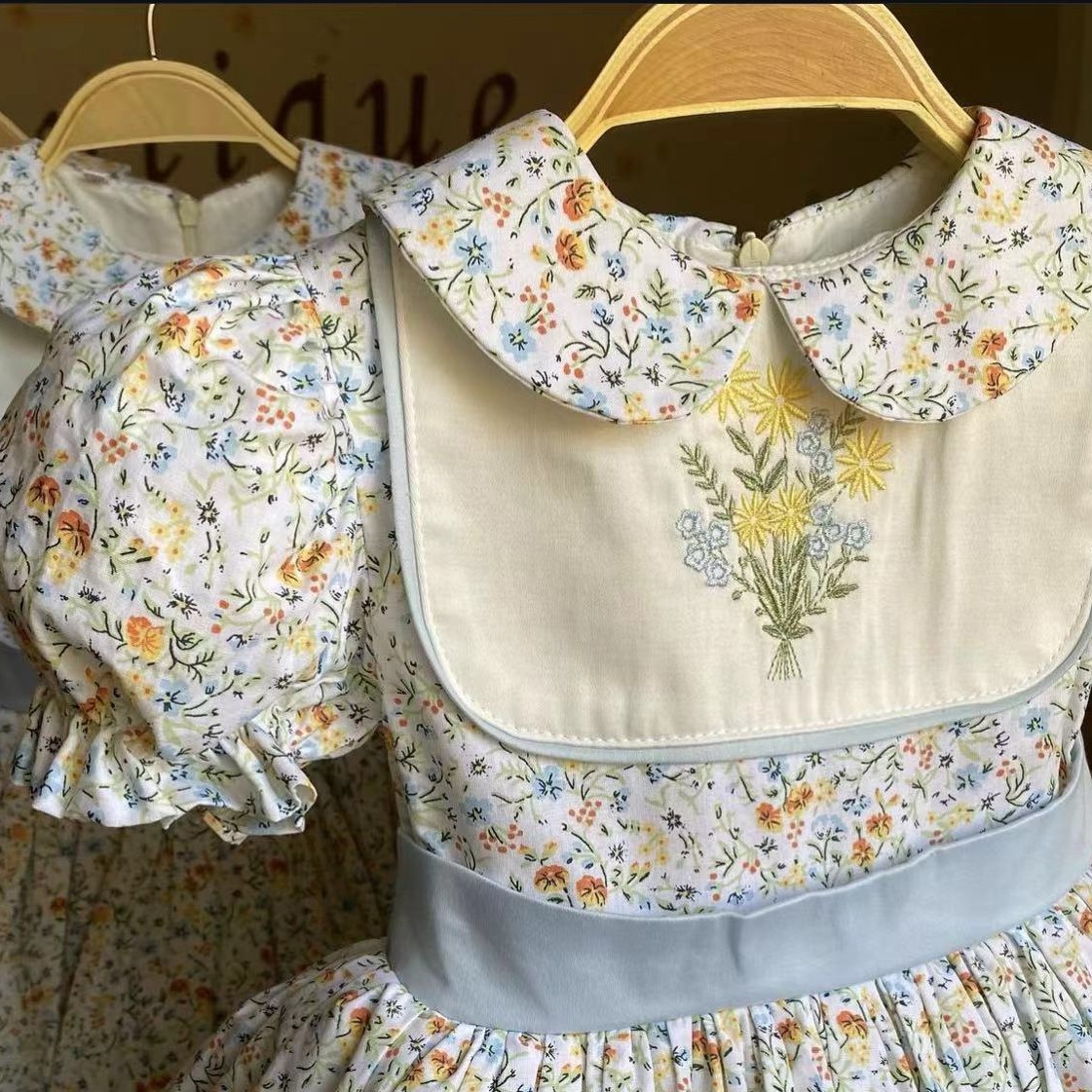 0-12Y Baby Girl Summer Flower  - Embroidery Yellow Flower 리뷰 및 가격