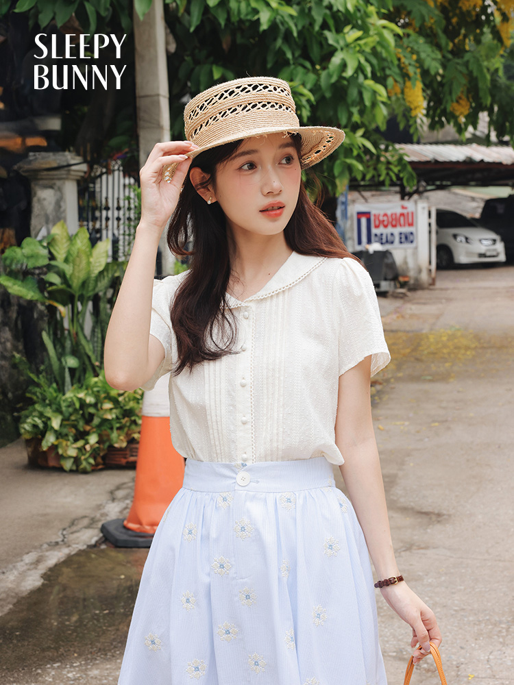 Vintage White Shirt Floral Emb - Embroidery Cotton Shirt 리뷰 및 가격