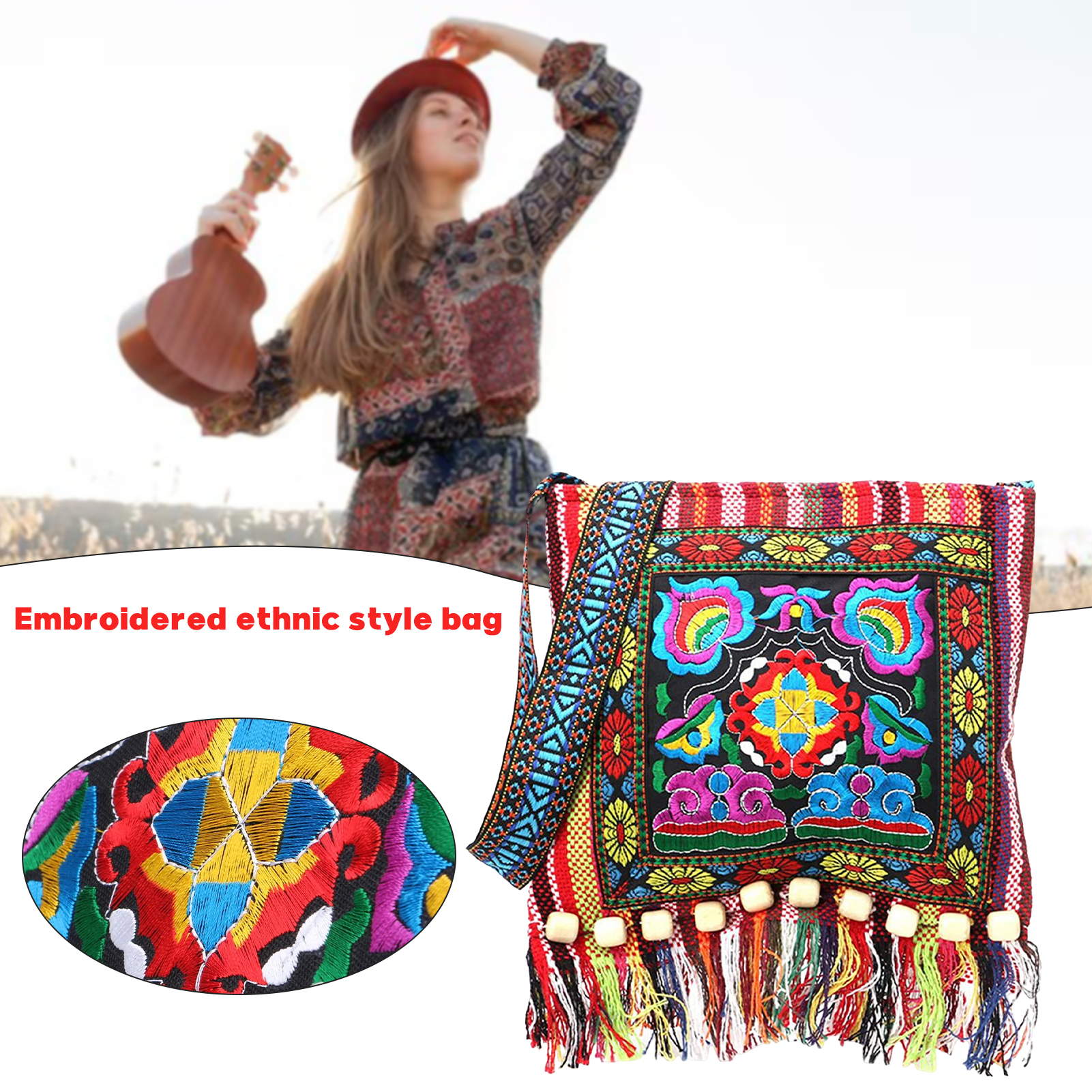Women's Embroidered Tassel Sli - Embroidery Xmas 리뷰 및 가격