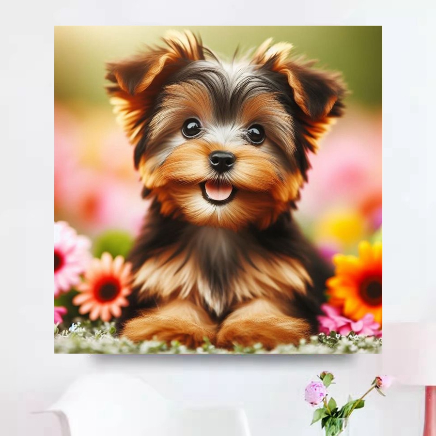 Yorkshire Terrier Dog 5D DIY D - Embroidery Handicraft 리뷰 및 가격