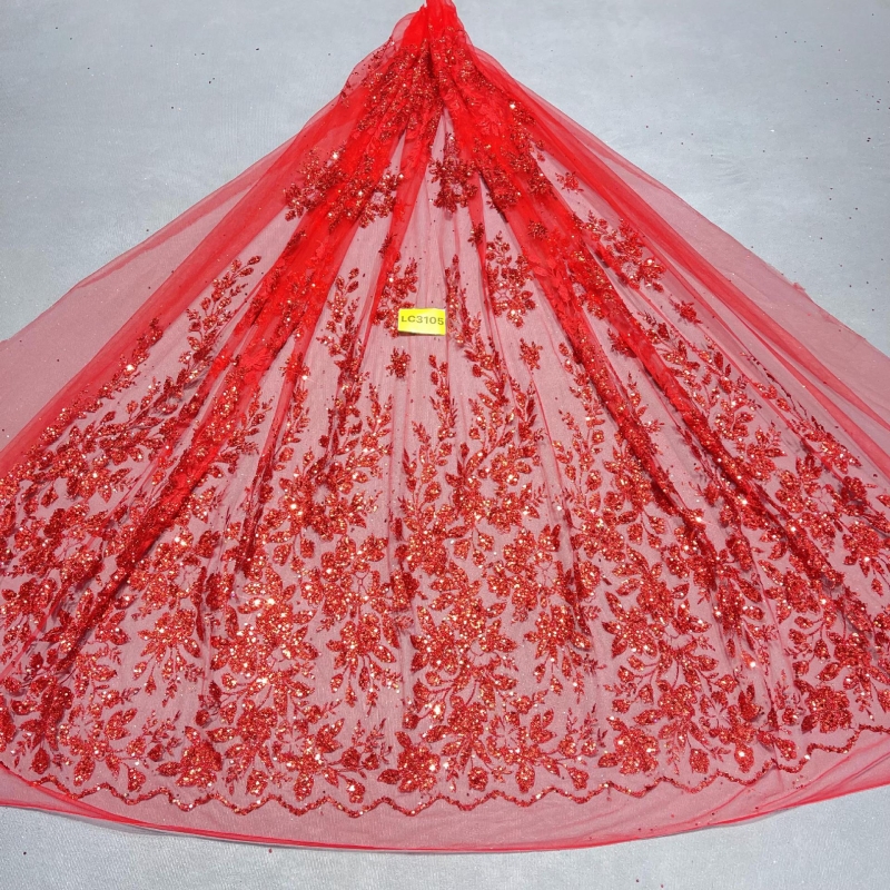 10yards Red Sale Fadhion Afric - Embroidery Net Fabric 리뷰 및 가격