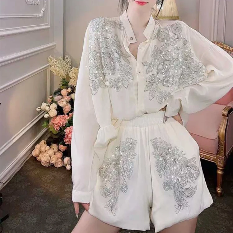 Transparent Flowers Embroidery - Embroidery Cotton Shirt 리뷰 및 가격