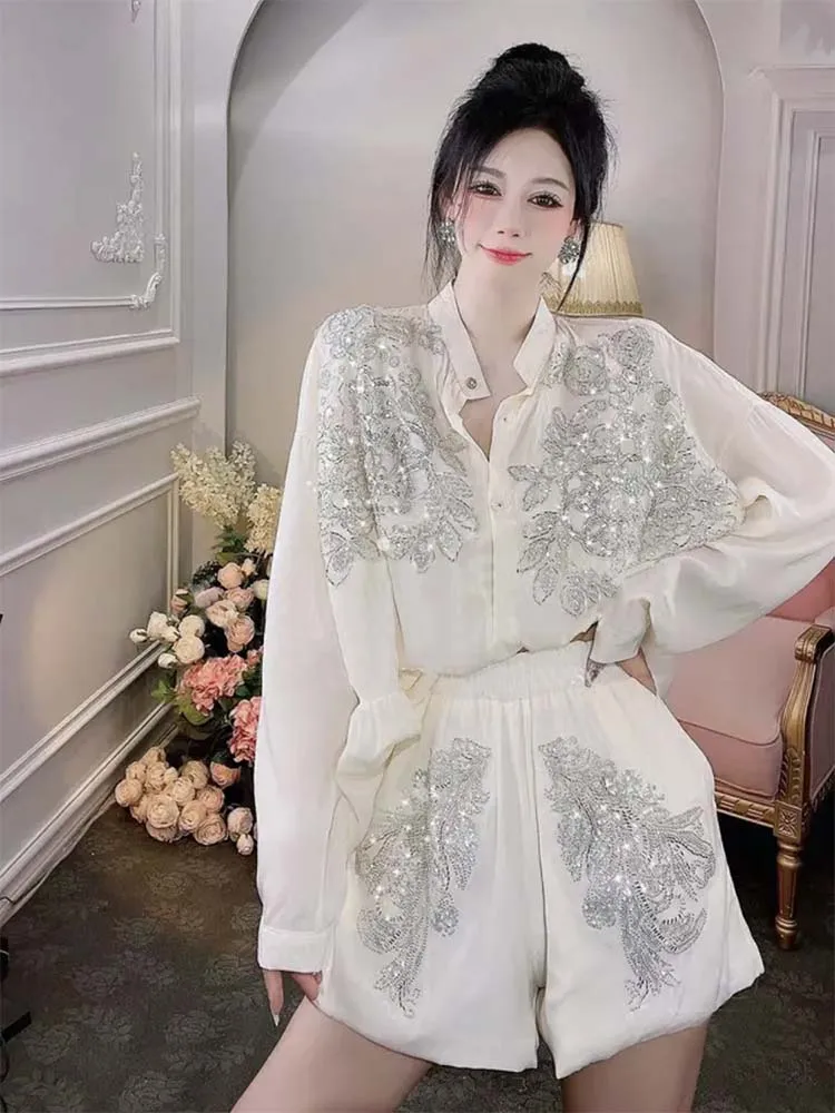 Transparent Flowers Embroidery - Embroidery Cotton Shirt 리뷰 및 가격