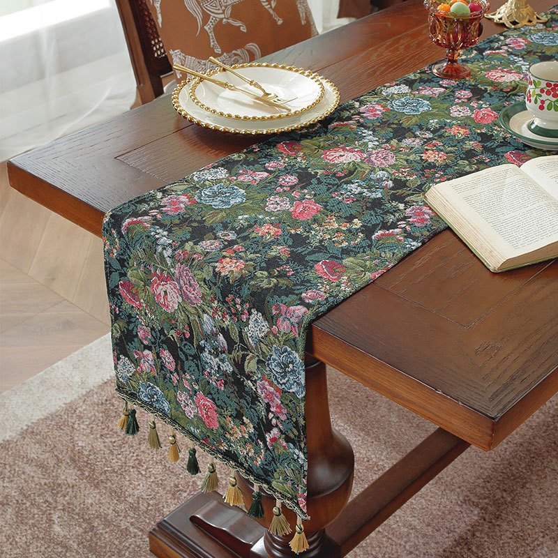 Retro Oil Painting Jacquard Ta - Embroidery Xmas 리뷰 및 가격