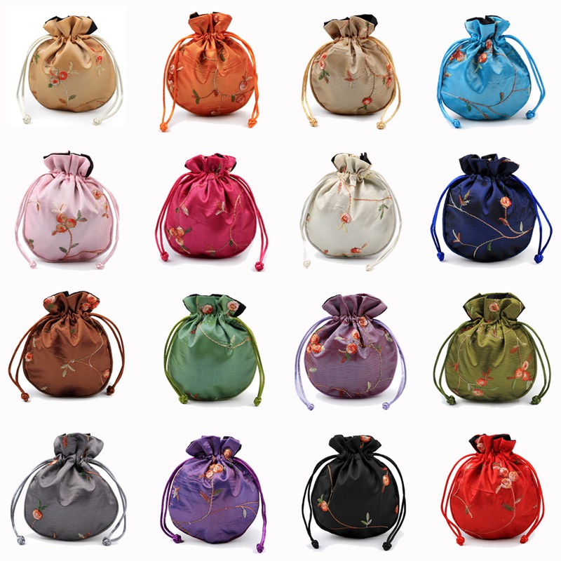Silk Brocade Satin Drawstring  - Embroidery Xmas 리뷰 및 가격