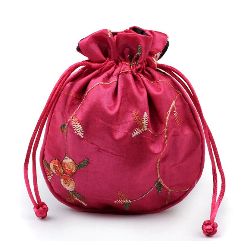 Silk Brocade Satin Drawstring  - Embroidery Xmas 리뷰 및 가격