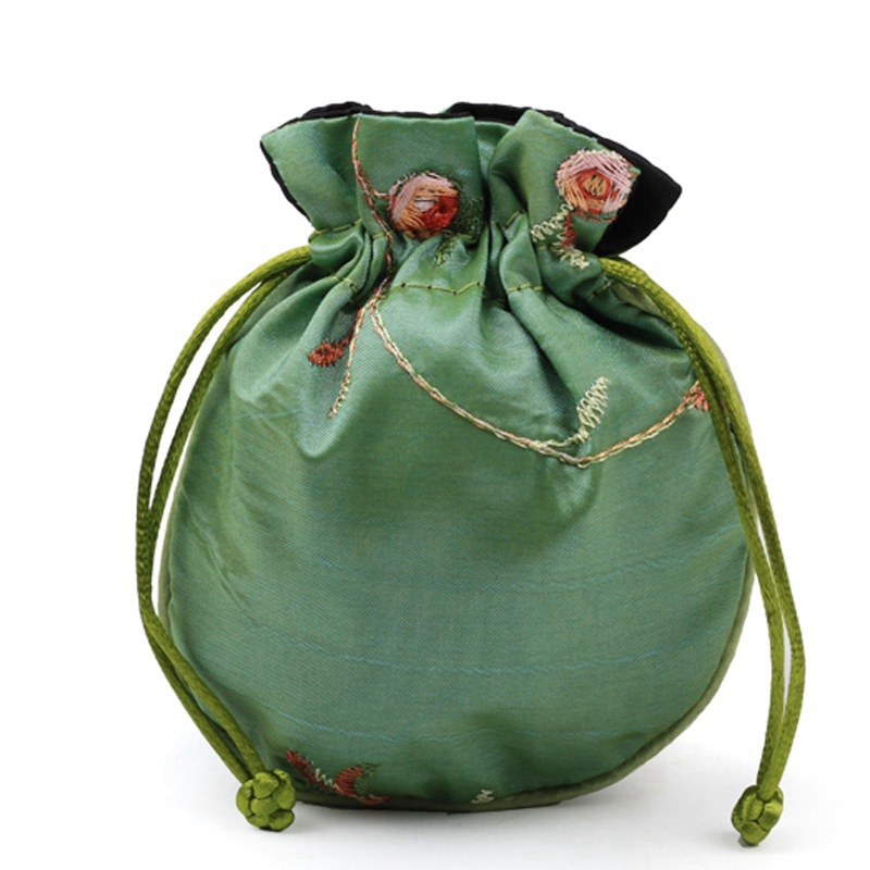 Silk Brocade Satin Drawstring  - Embroidery Xmas 리뷰 및 가격