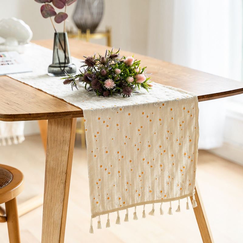 Daisy Tassel Table Runner,Kitc - Embroidery Xmas 리뷰 및 가격