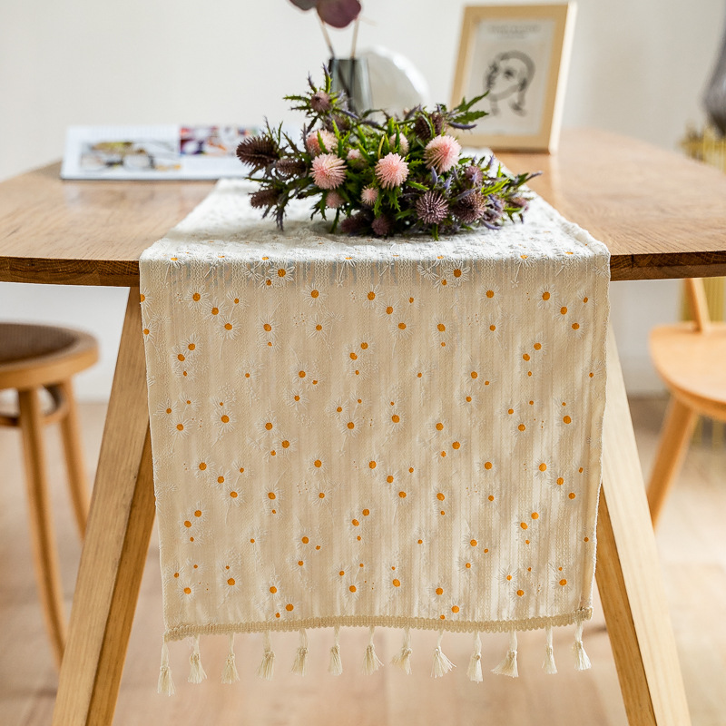 Daisy Tassel Table Runner,Kitc - Embroidery Xmas 리뷰 및 가격