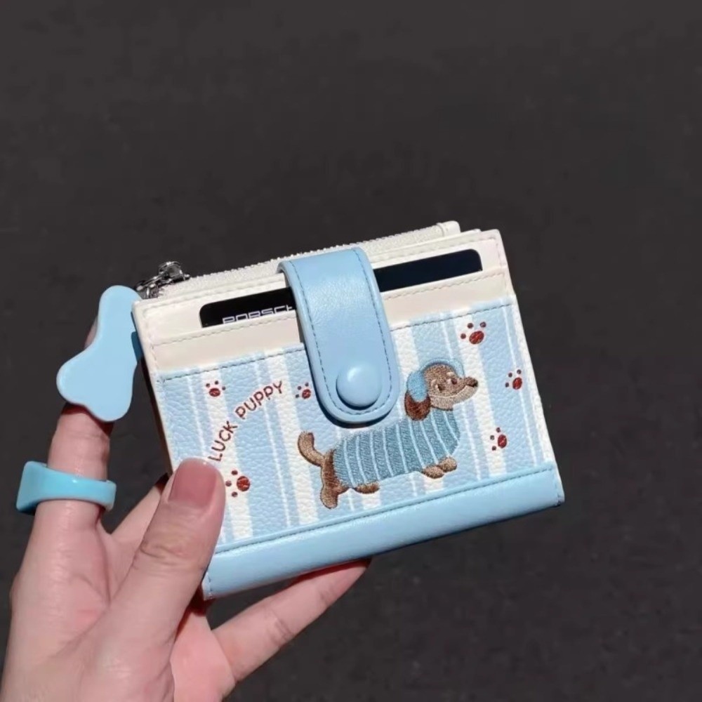 Korean Style Dachshund Embroid - Embroidery Wallet 리뷰 및 가격