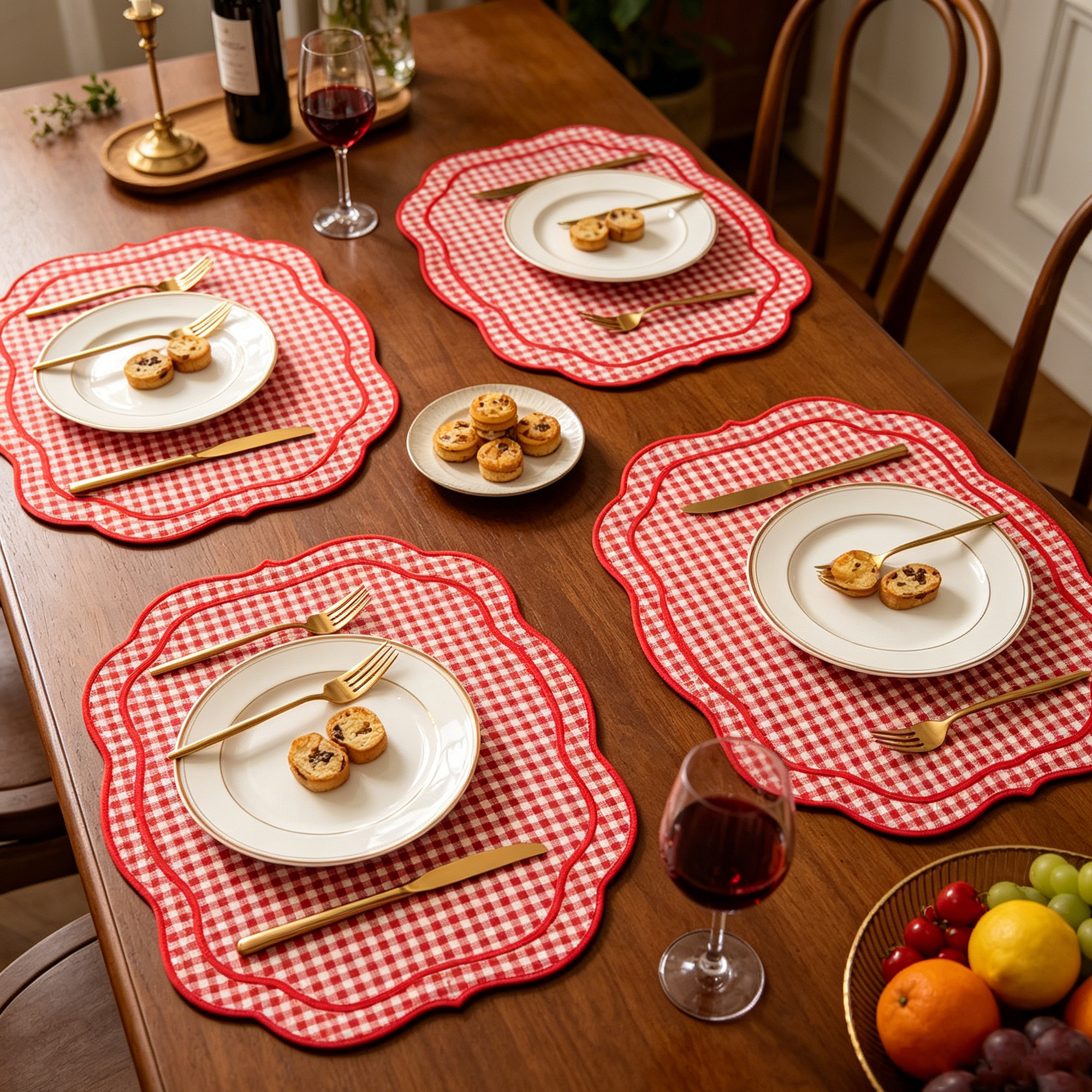 1PC Thick Embroidered Placemat - Embroidery Xmas 리뷰 및 가격