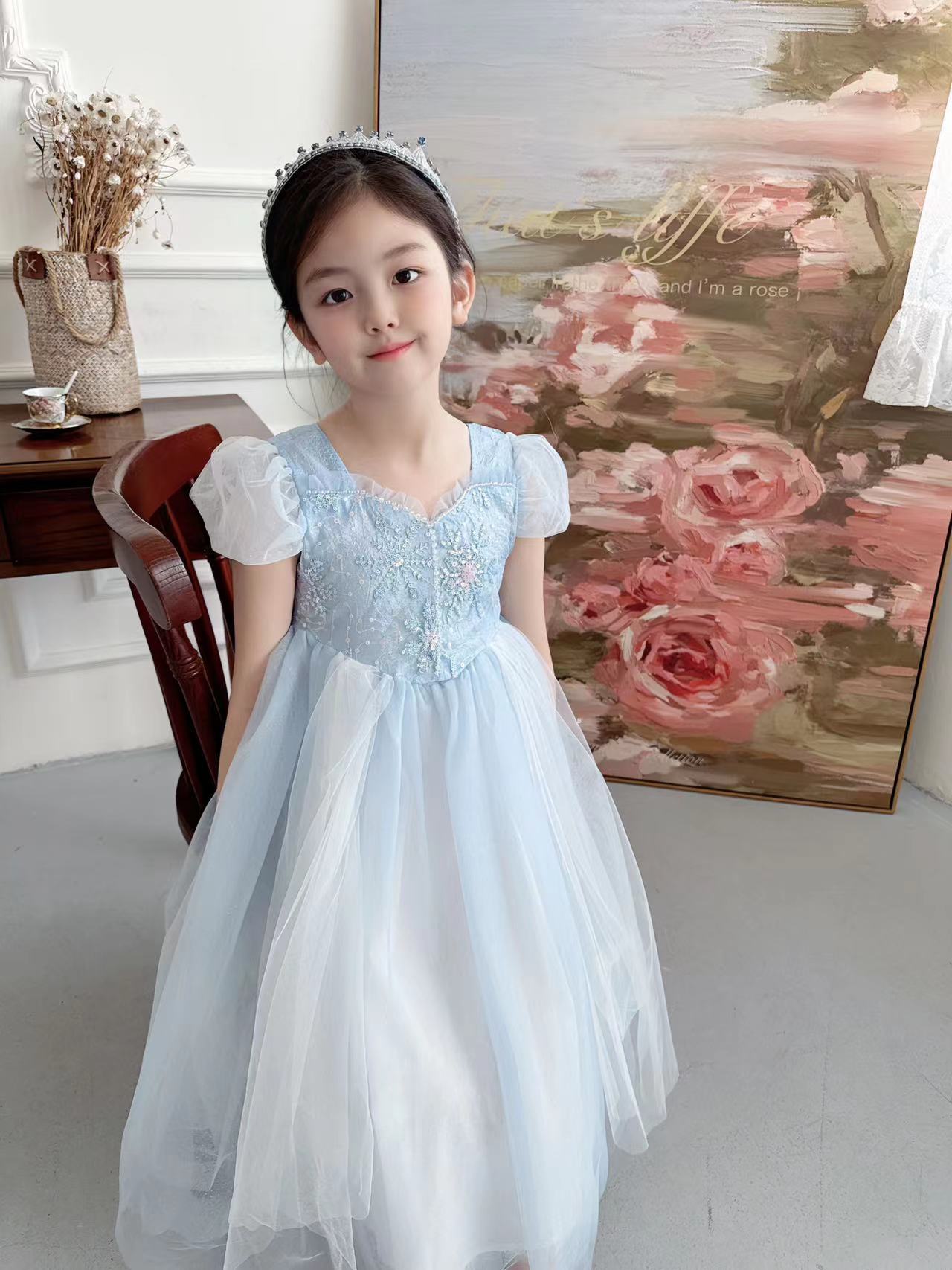 Embroidered Elsa Girls Dress f - Embroidery Xmas 리뷰 및 가격