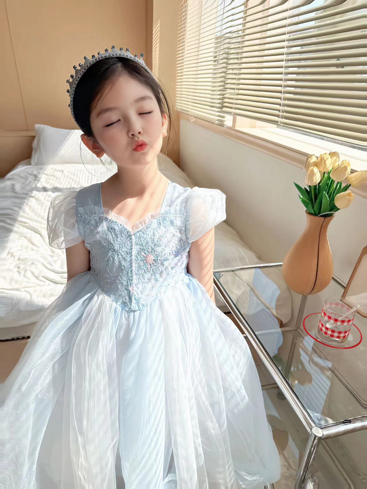 Embroidered Elsa Girls Dress f - Embroidery Xmas 리뷰 및 가격