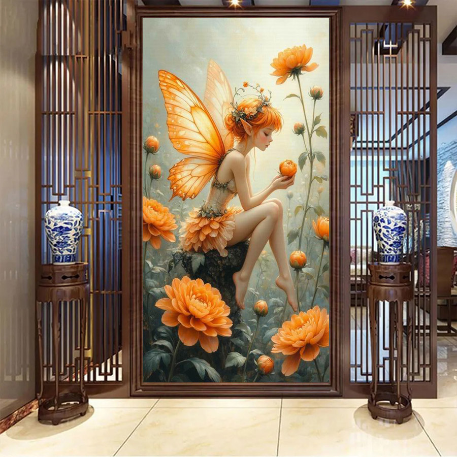 Butterfly Elf Yellow Flower La - Embroidery Yellow Flower 리뷰 및 가격