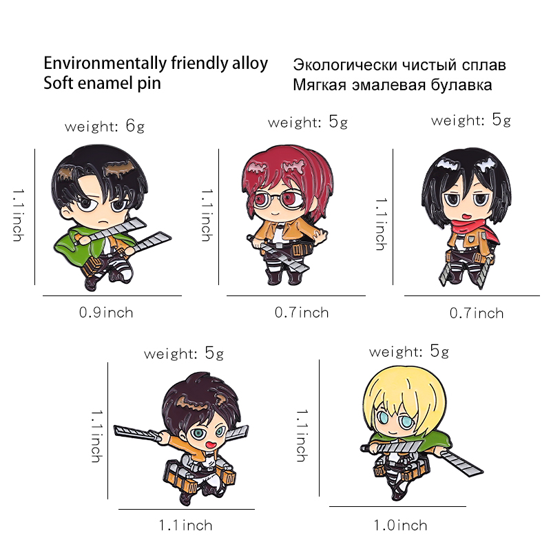 Attack on Titan Chibi Enamel P - Embroidery Logo 리뷰 및 가격